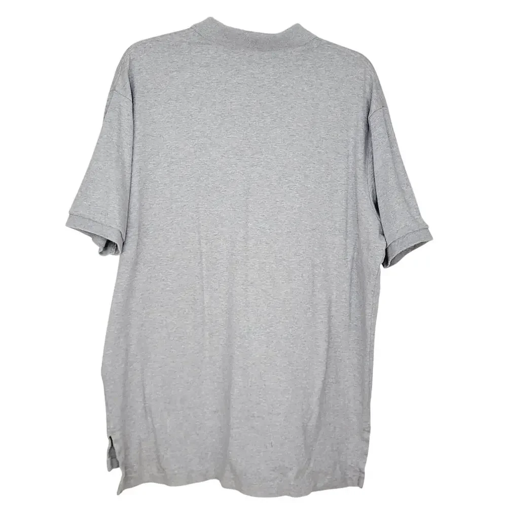 Polo by Ralph Lauren Gray 100% Cotton Knit Polo Shirt Size XL